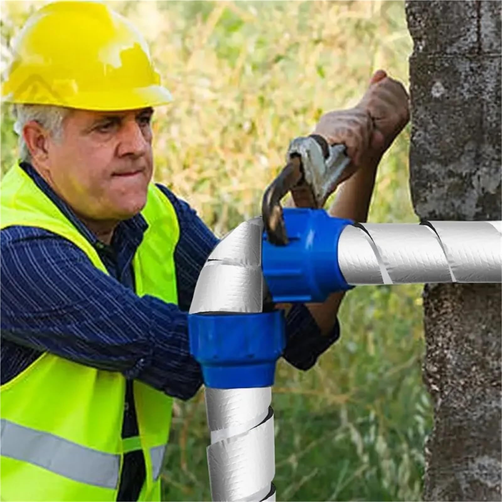 Aislamiento de tuberías autoadhesivo, tubo de espuma para tuberías de agua al aire libre