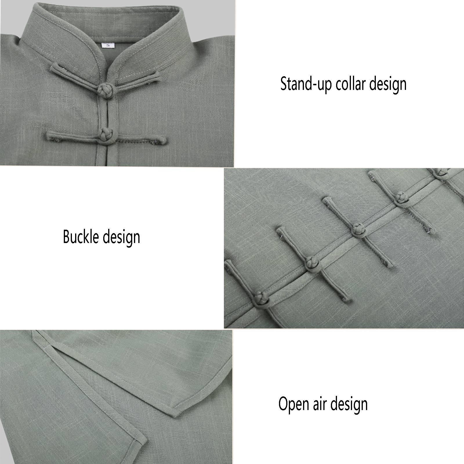 Abito per Arti Marziali, Wing Chun Cinese in Cotone e Lino a Maniche Lunghe Tai Chi Abbigliamento Abito in Due Pezzi, Adatto per Arti Marziali Taekwondo Kung Fu Abbigliamento da Allenamento (XXL Ver