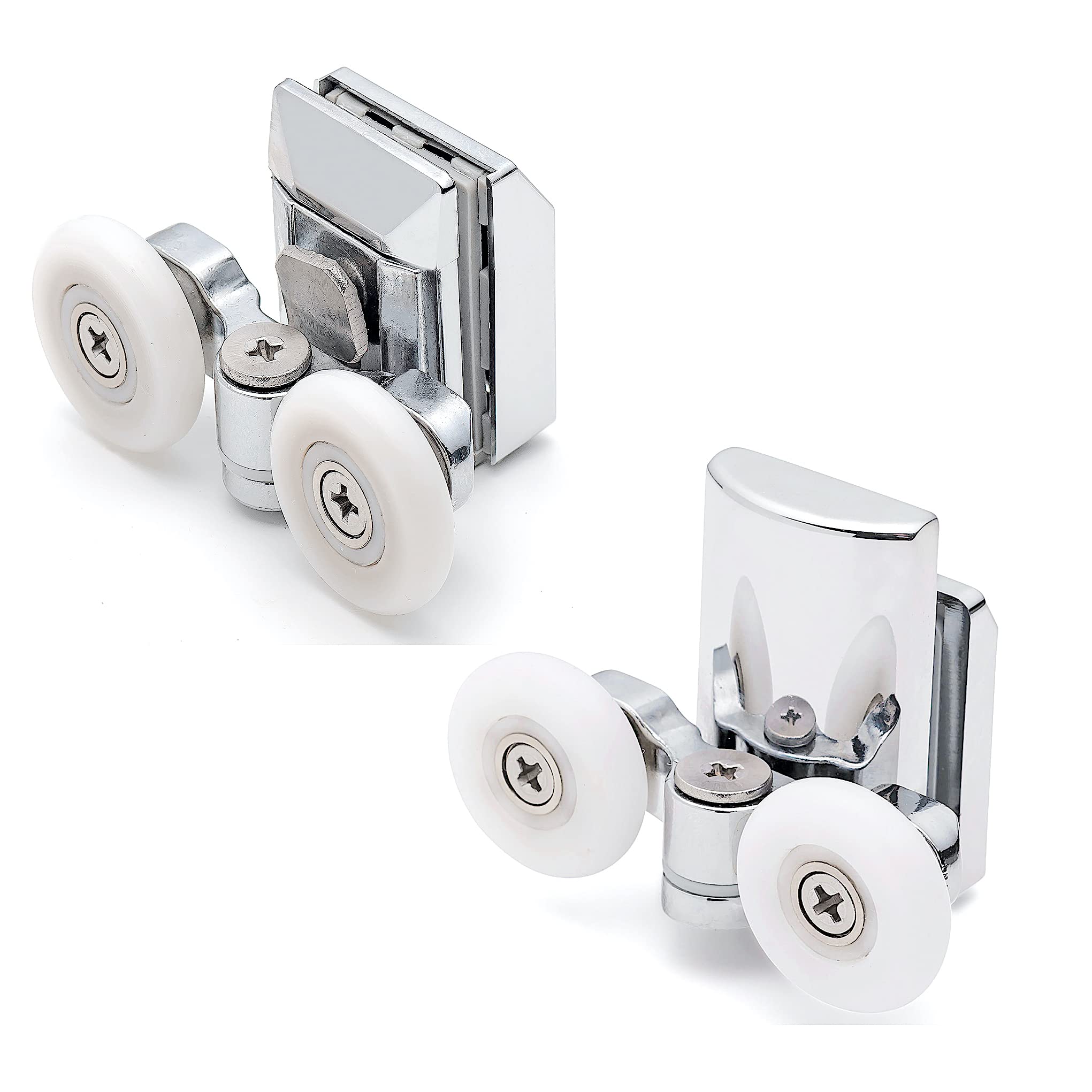 Roulettes de douche ShowerPart L067-L020 | Lot de 4 doubles en inox 25mm
