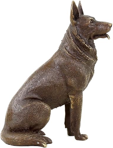 Miniatura 2 de Kunst & Ambiente - Escultura de perro pastor alemán - Figura de animal - Miniatura de bronce - Milo firmado - Altura 6.3 in - Idea de regalo -