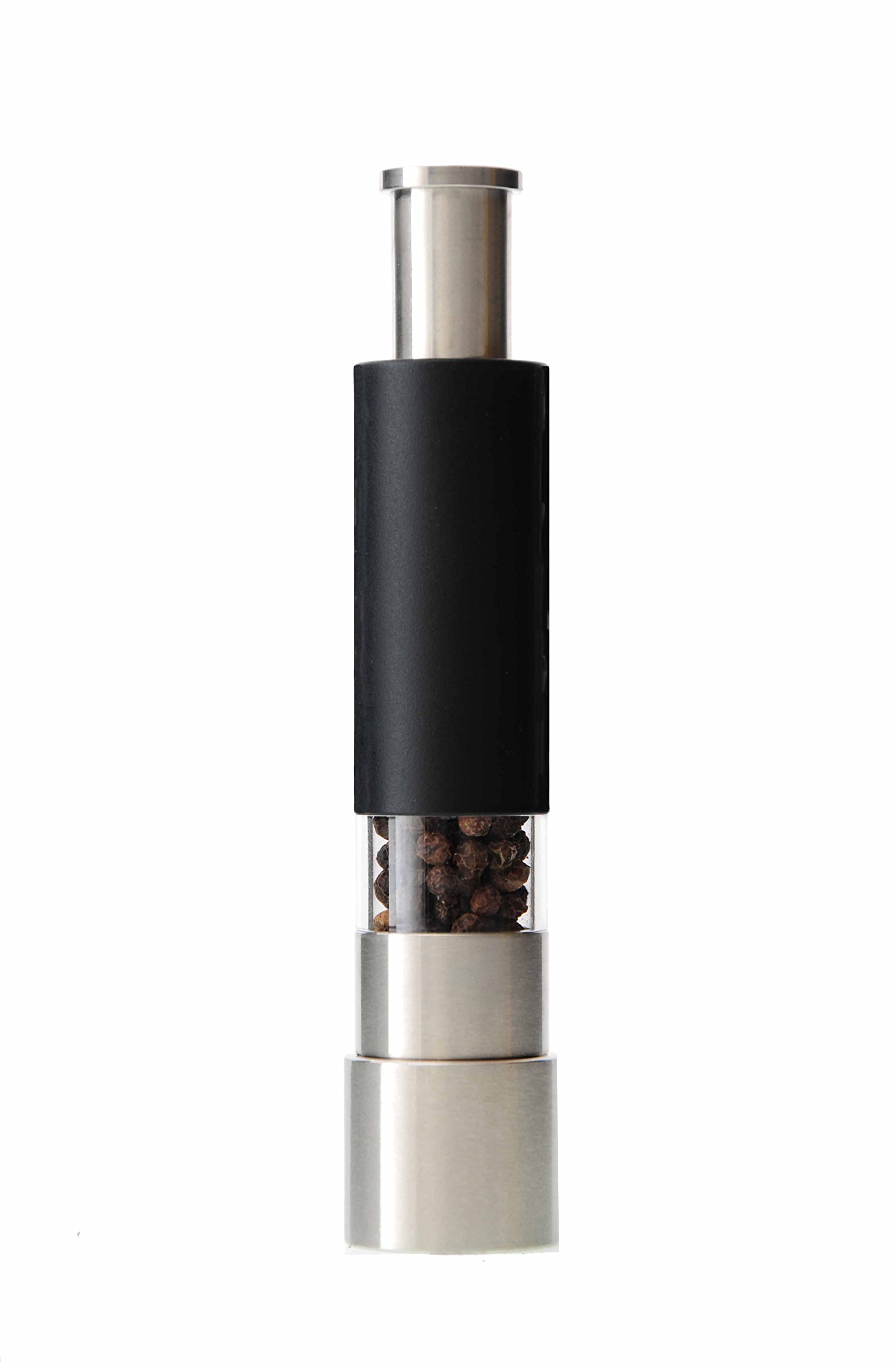 Black Pepper Grinder or Himalayan Salt Grinder, buy Set or Singles, Grind Gourmet Original Pump & Grind Pepper Grinder, Spice Grinder, Pepper Mill, Modern Push Button Salt And Pepper Grinders