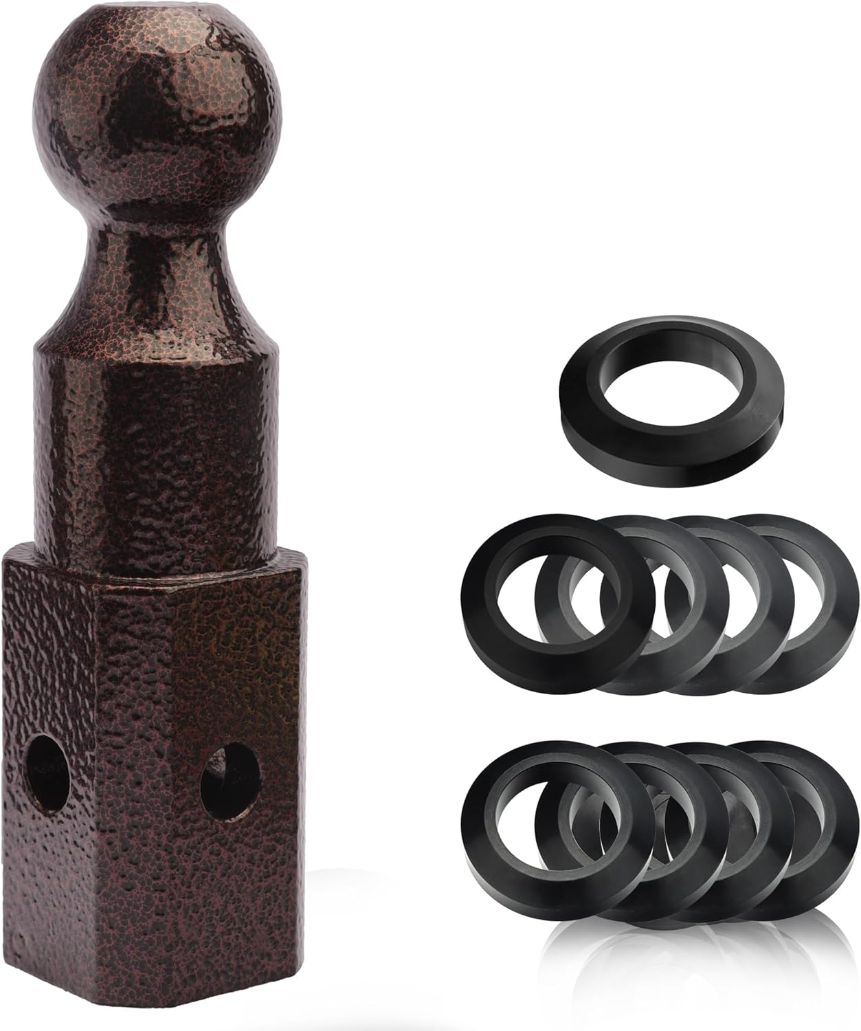 2-5/16" Gooseneck Ball Hitch, Replace#GNXA2000, 4pcs Anti-tilt PU Washers Included, Black Matte Finish Ball and Hitch, 30000lbs