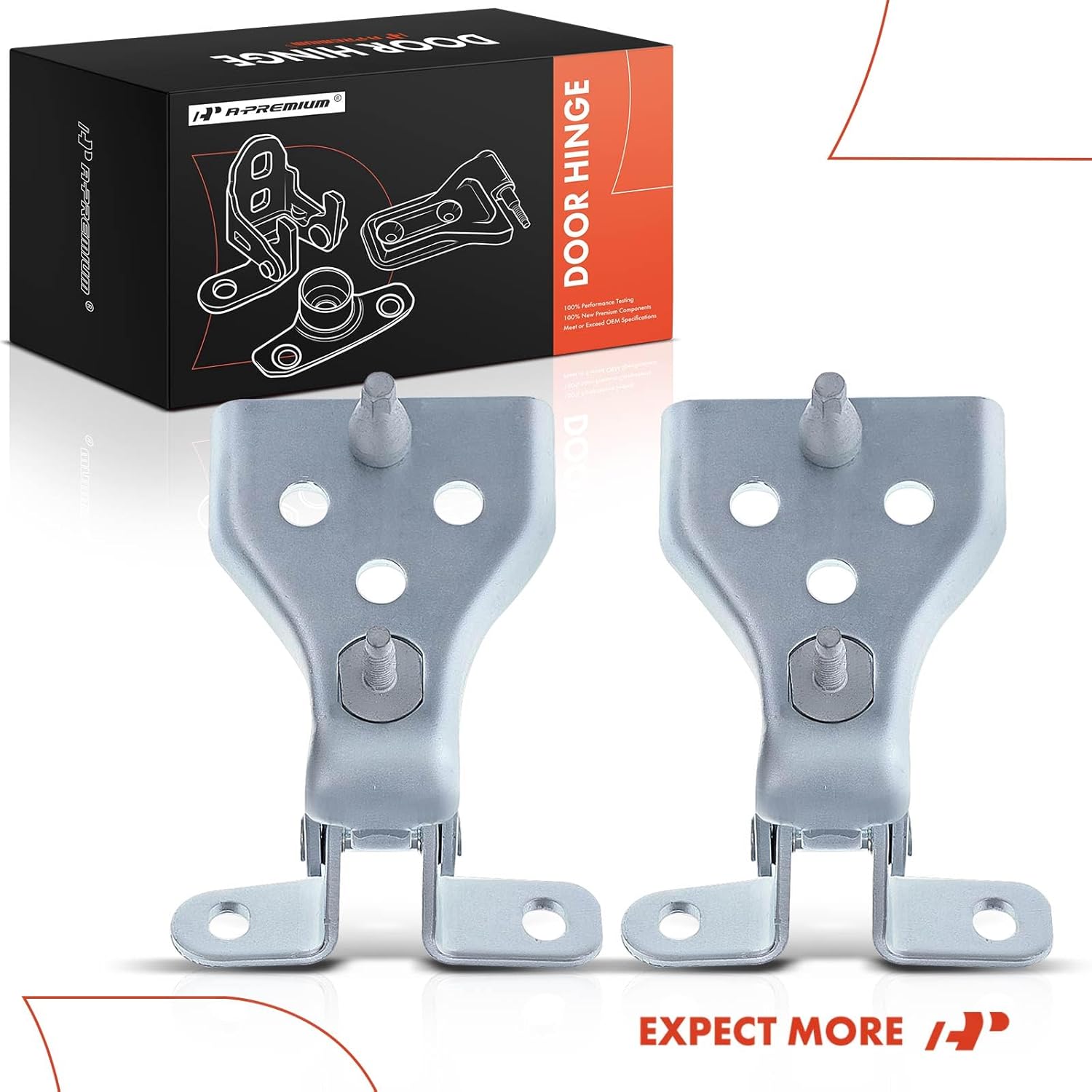 A-Premium Door Hinge Assembly Compatible with Ford F-150 F150 2004-2014 & Lincoln Mark LT 2006-2008, Front Driver & Passenger Upper Side, 2-PC Set
