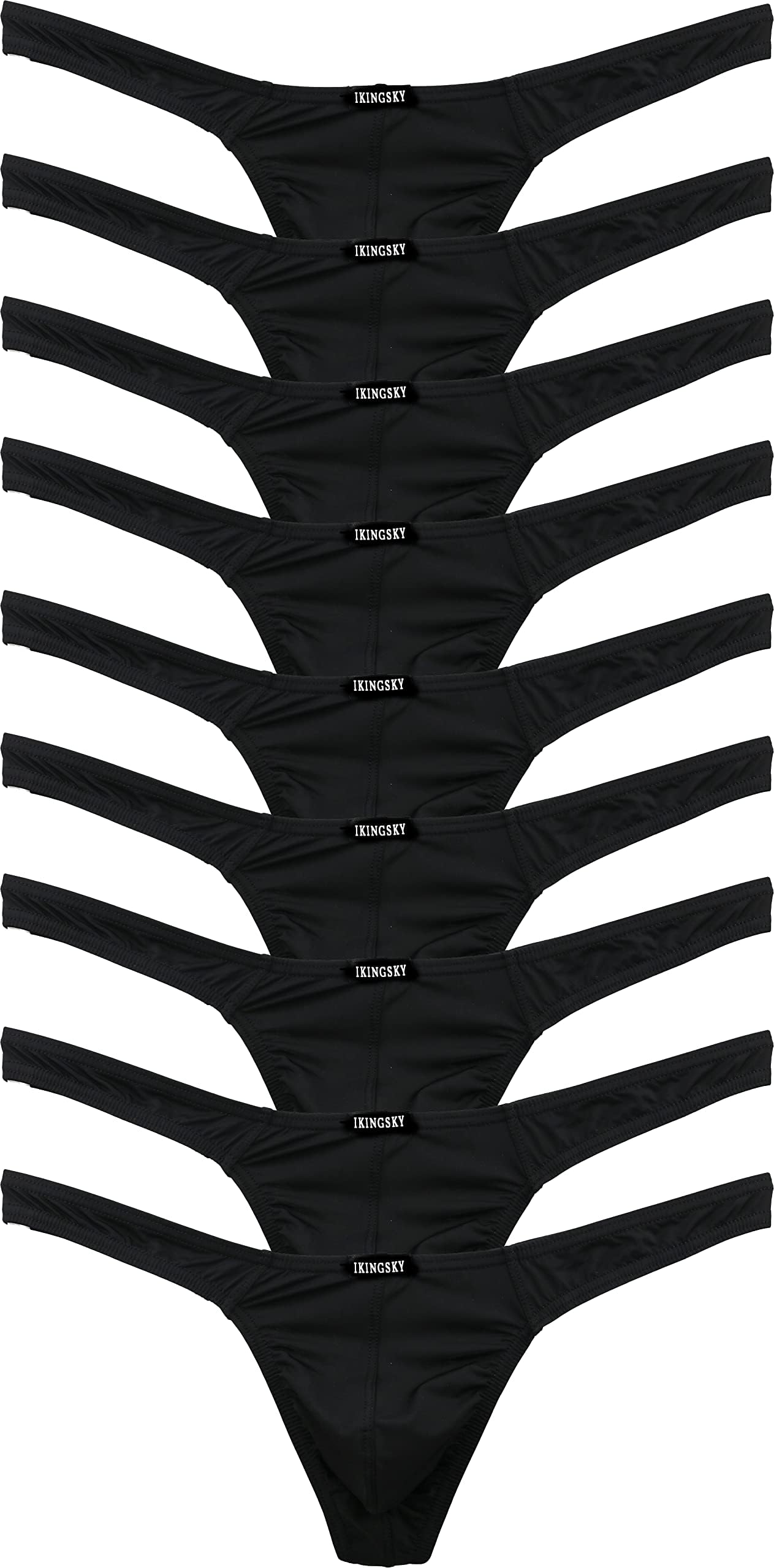 Men's Silky Thong Sexy T-Back Mens Underwear Low Rise Stretch Underpanties