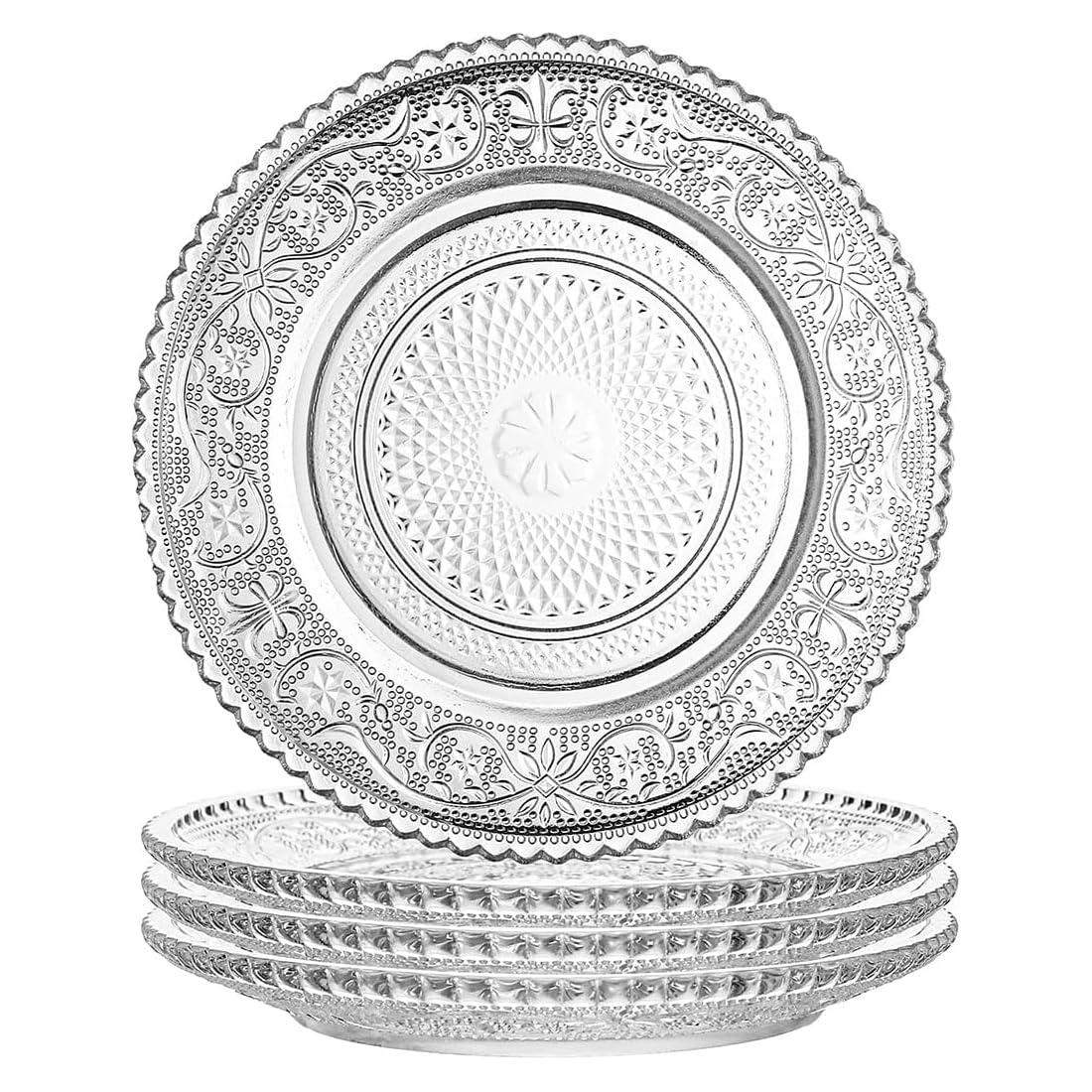 Incrizma Glass Salad Plates - 6 Pack -9