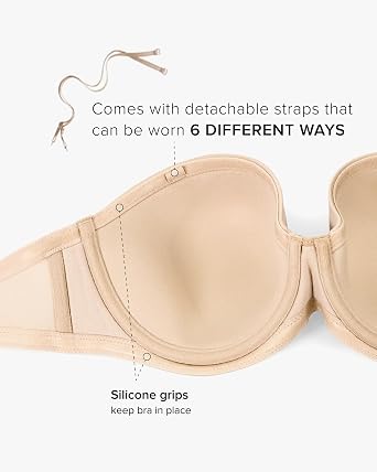 Wacoal Women's Red Carpet Lightly Padded Full Coverage Underwire Strapless Bra, 854119 Full Coverage Bra (Pack of 1)