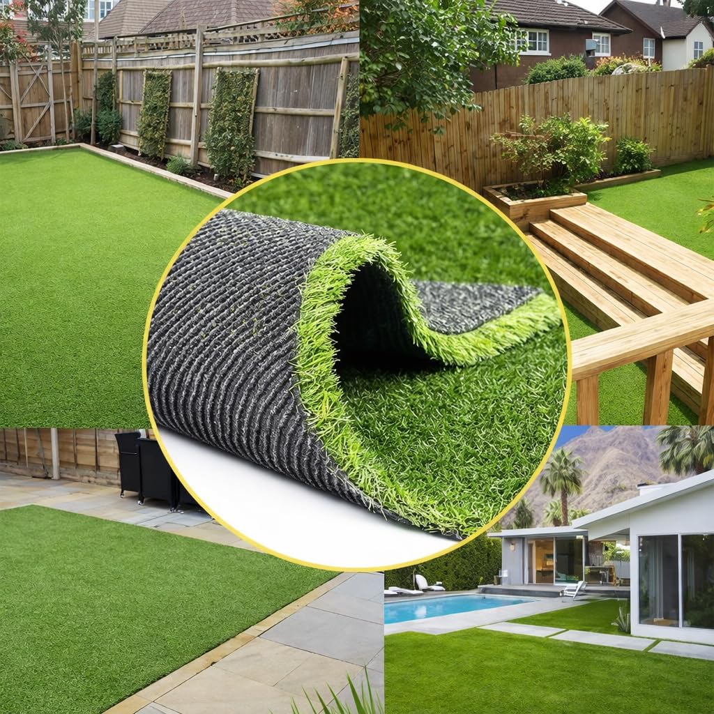 Erba Sintetica da Esterno - GALEONE | Filamenti 45 mm | Dimensioni Personalizzabili | Prato Finto Realistico, Drenante e Resistente UV | Morbido al Tatto - Effetto Naturale - Uniforme Professionale