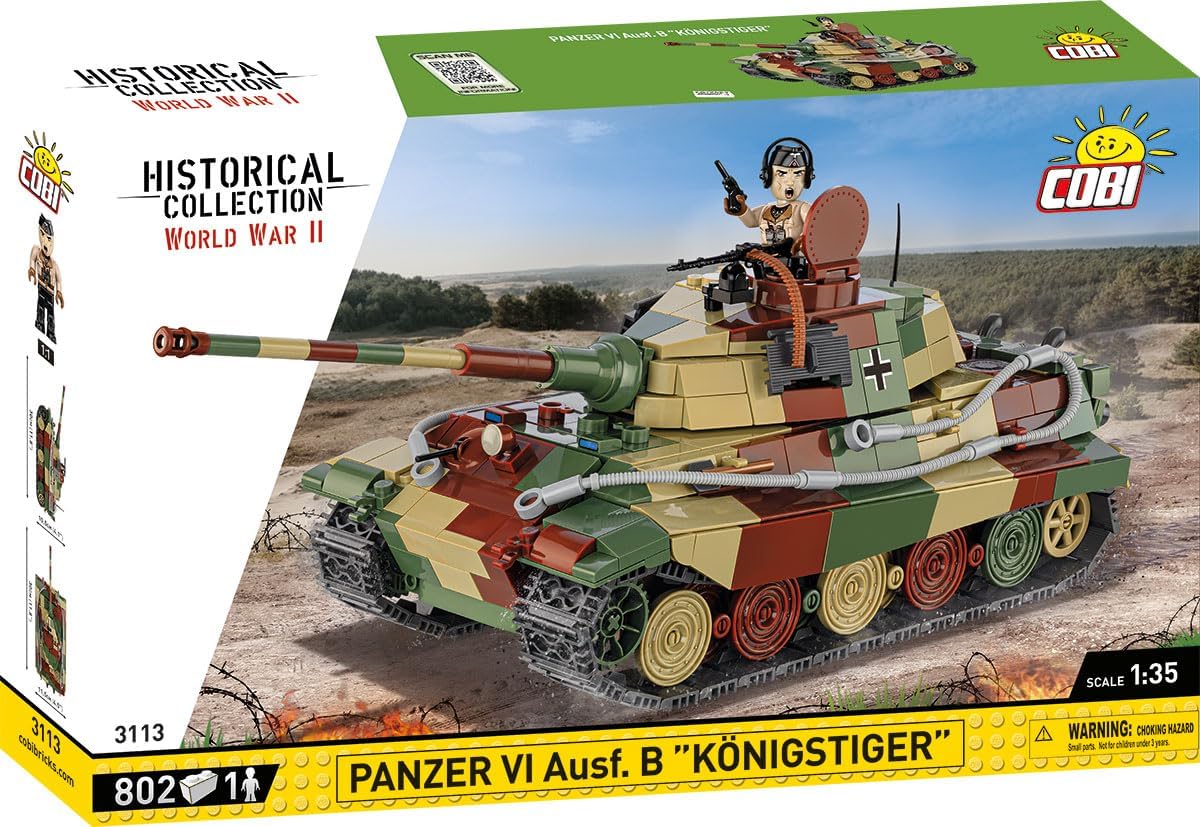 COBI Historical Collection WWII Panzer VI Ausf. B KONIGSTIGER Tank Building Set, 802 Pieces