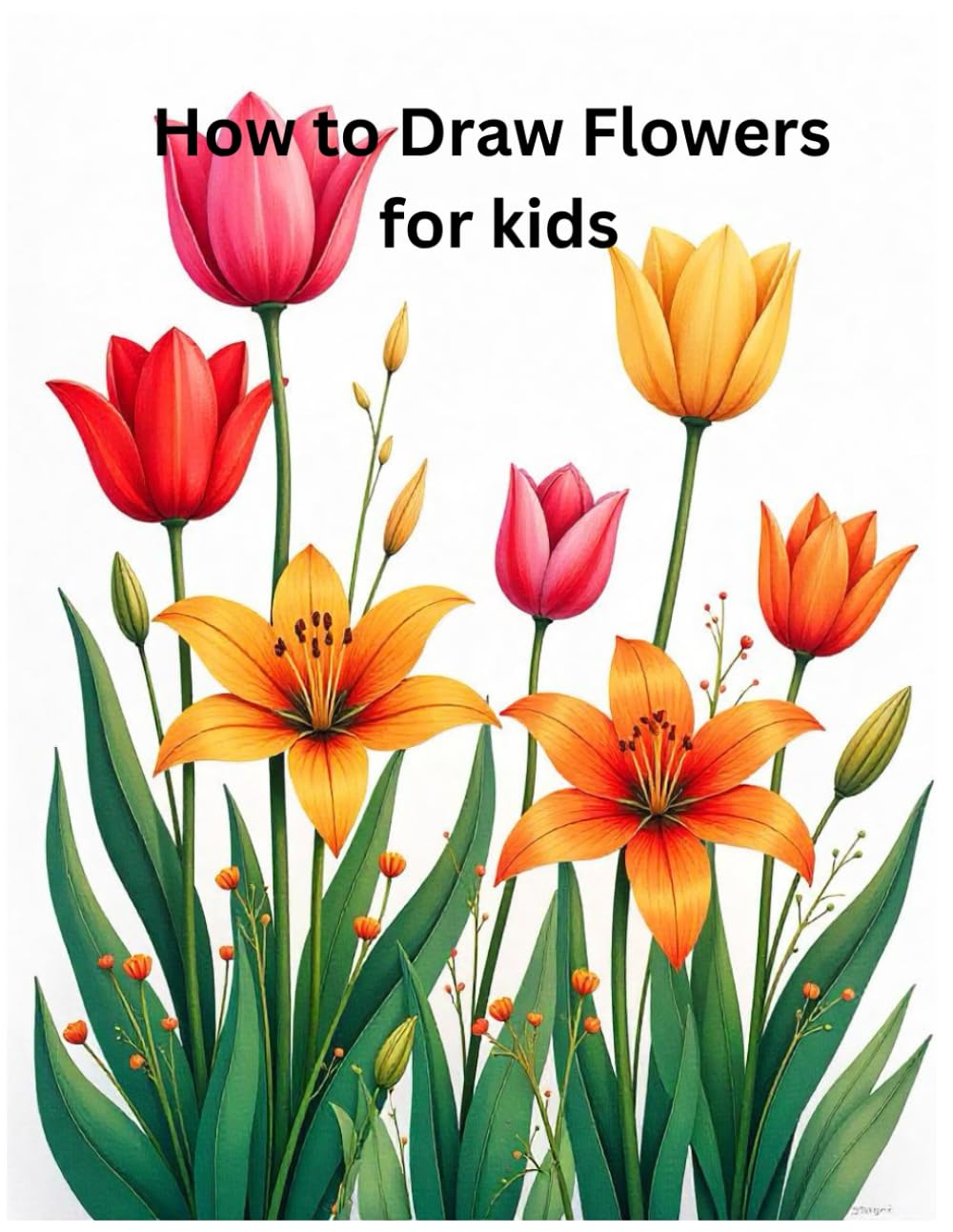 How to Draw Flowers for kids: Drawing Book for Kids to Create Beautiful Blooms