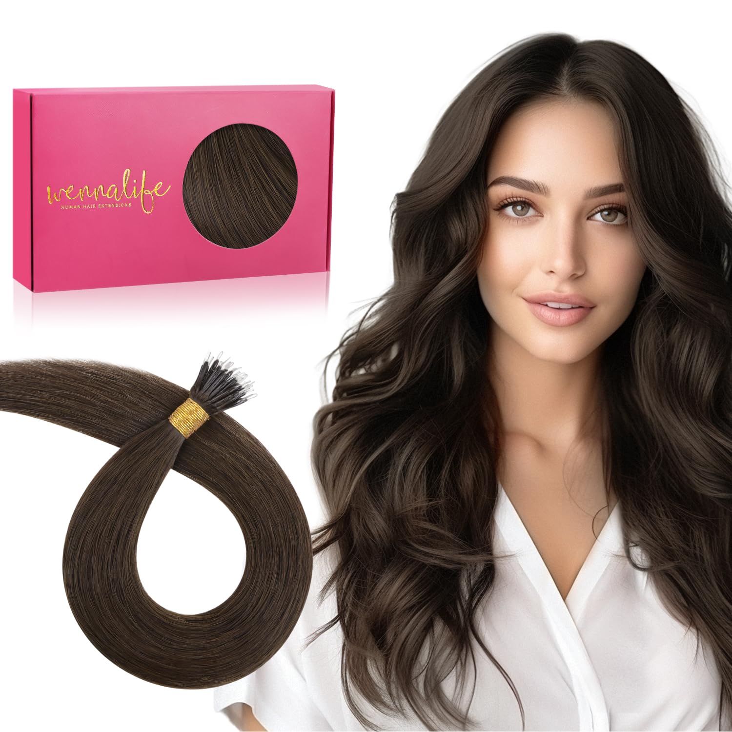 WENNALIFE Nano Hair Extensions Real Human Hair