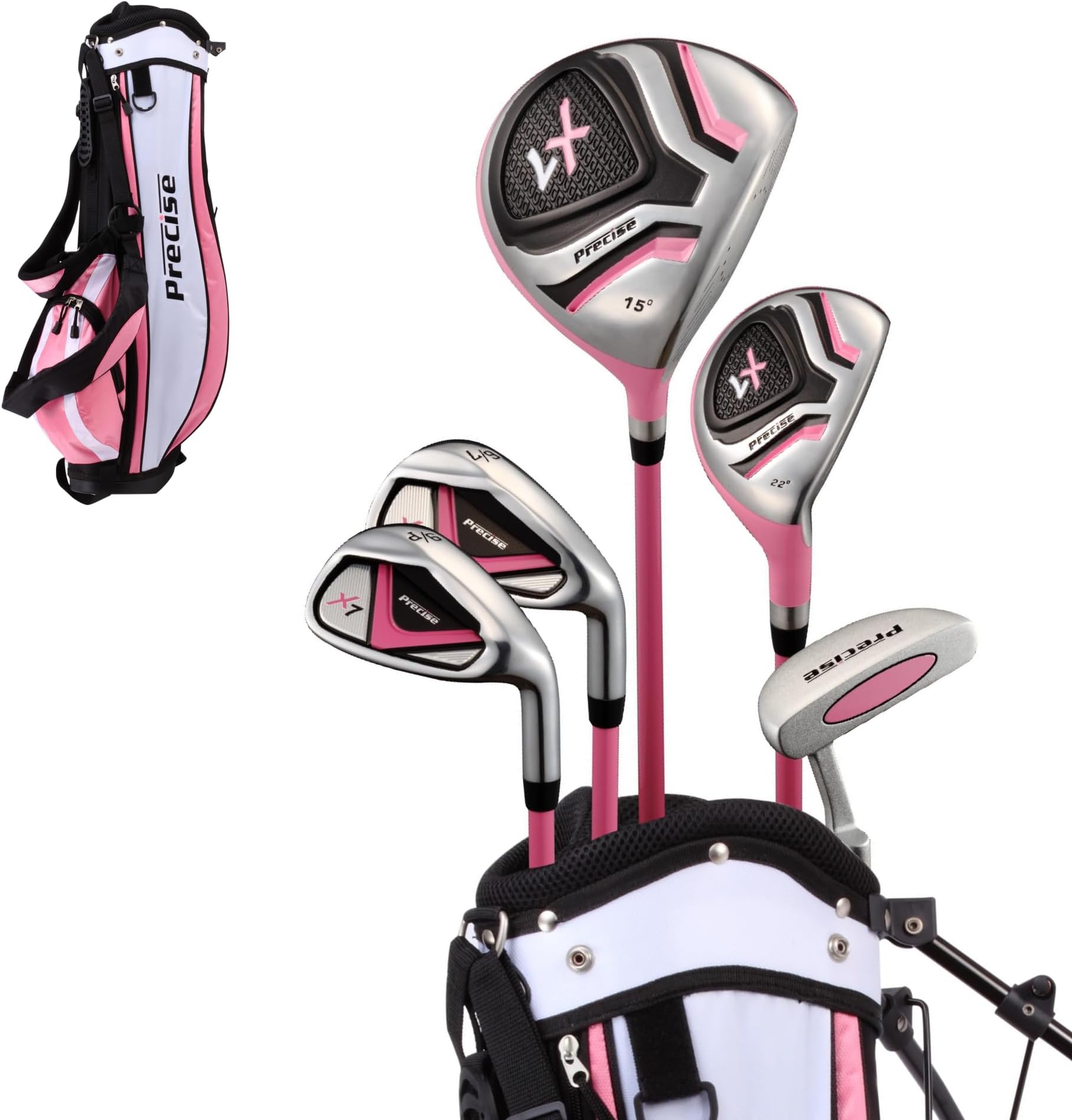 PreciseGolf Co. Precise X7 Junior Complete Golf Club Set for Children Kids - 3 Age Groups Boys & Girls - Right Hand & Left Hand!