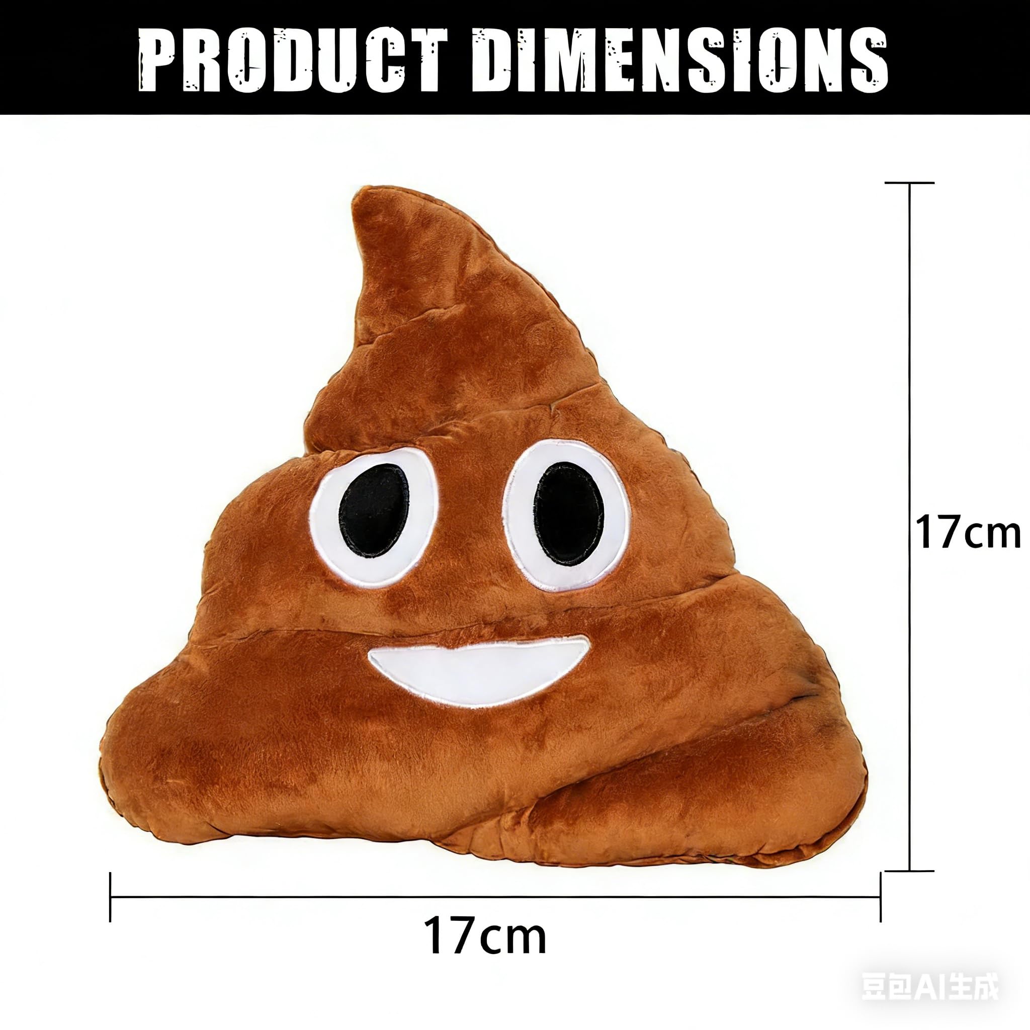 HolooVeranillo Poop Plush Pillow, Novelty Cushions, Cute Pillow Poop Toys, Round Triangle poo toy, for Home Hotel - Image 2