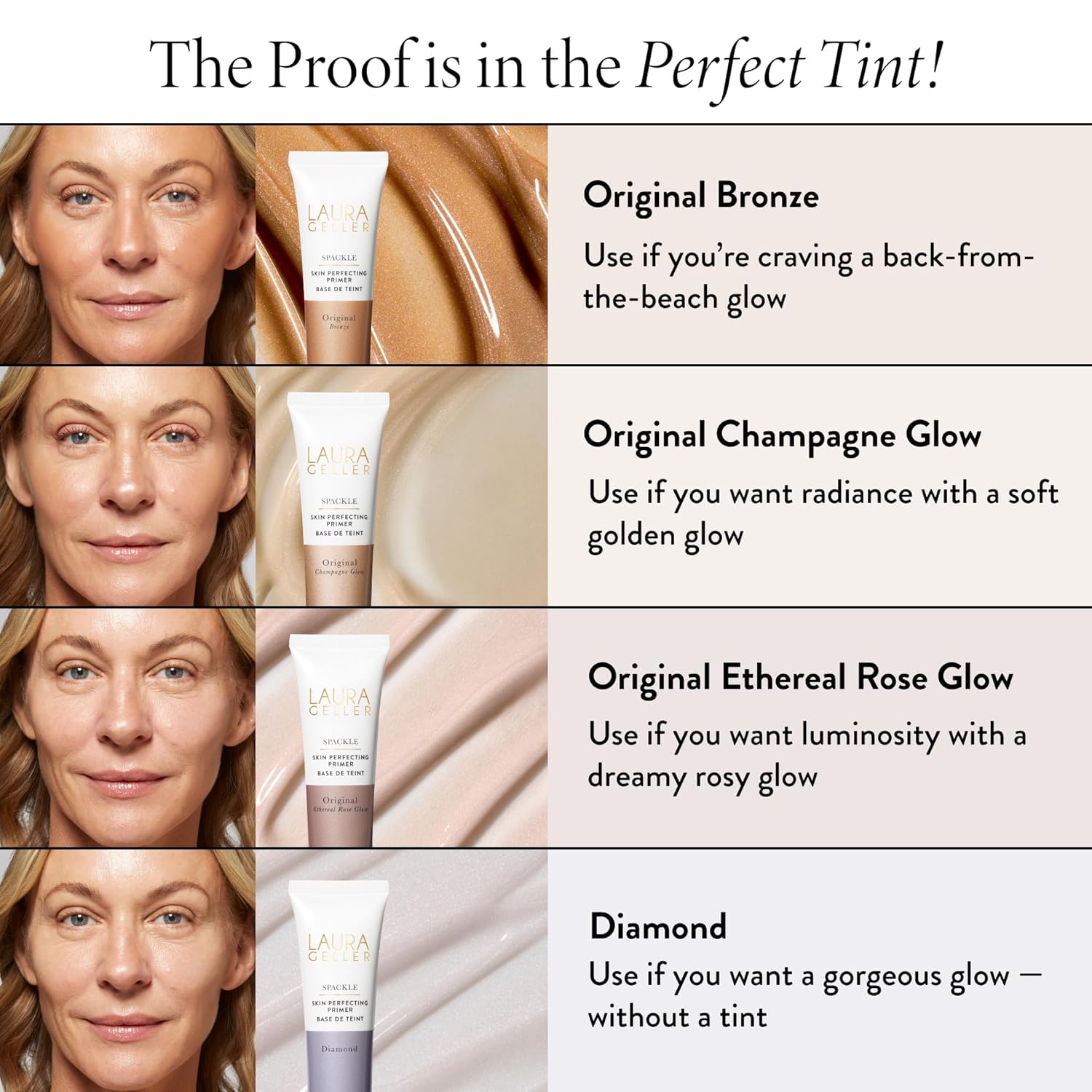 LAURA GELLER NEW YORK Spackle Primer - Diamond - Super-Size 2 Fl Oz - Hyaluronic Acid Makeup Primer for Mature Skin