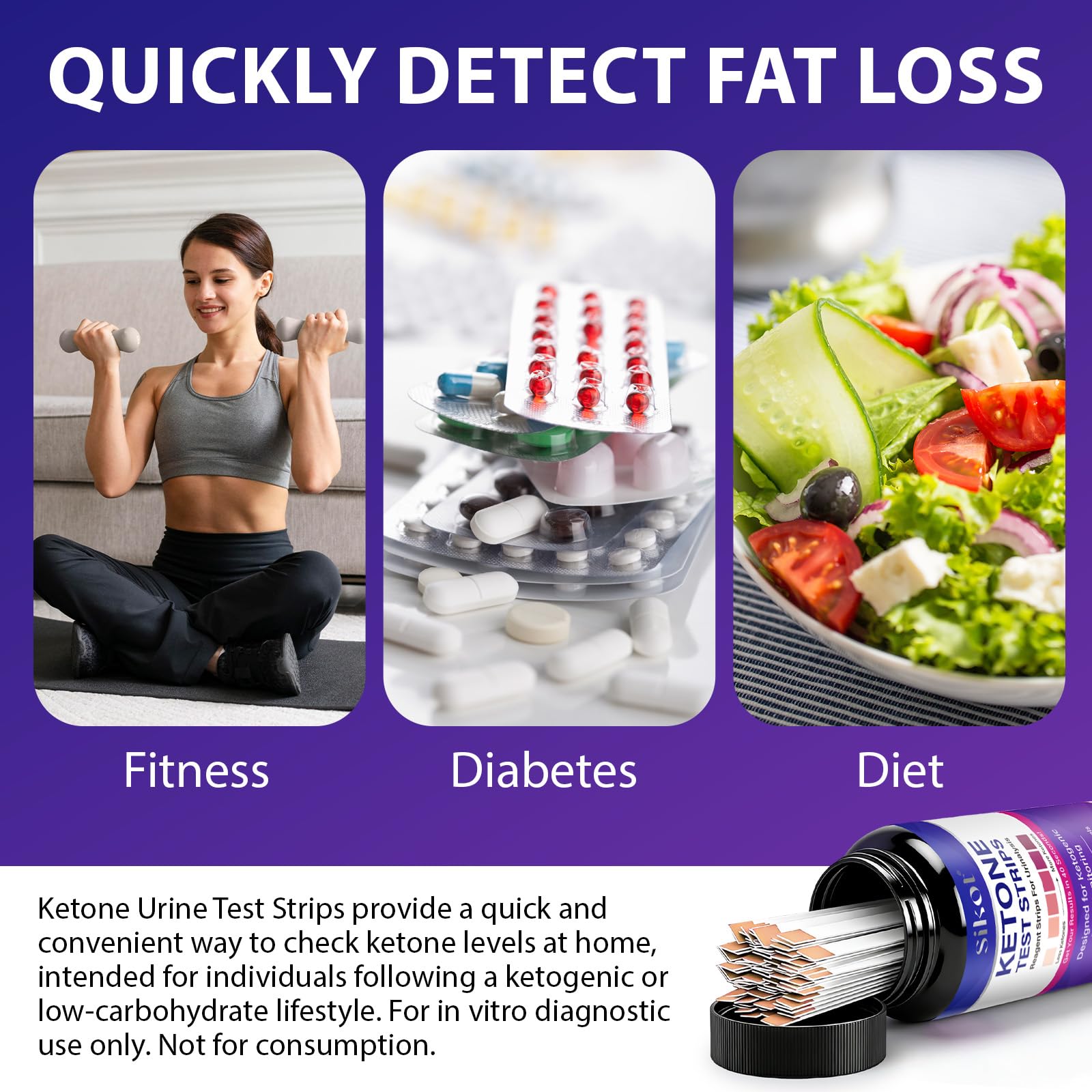 200 Tiras para medir Cetonas en Orina – Resultados en 40 Segundos – Escala de Colores Clara y Precisa – Ideal para Dieta Cetogénica, Keto, Low-Carb y Ayuno Intermitente — view 2