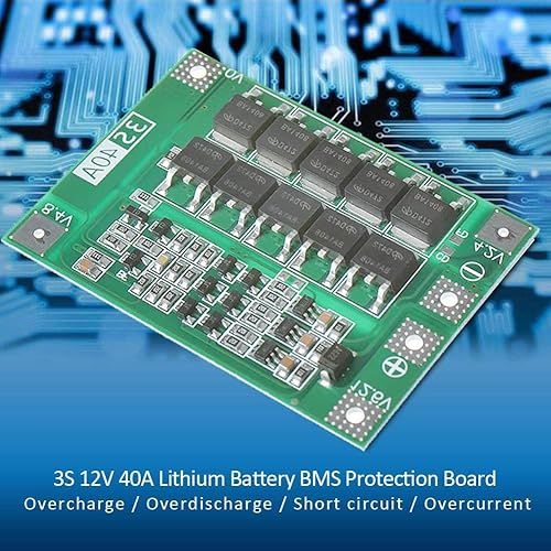 Miniatura 5 de DAOKI 2 unids placa de protección PCB 40A 3S Li-ion cargador de batería de litio PCB BMS placa de protección con equilibrio de carga para 40A motor