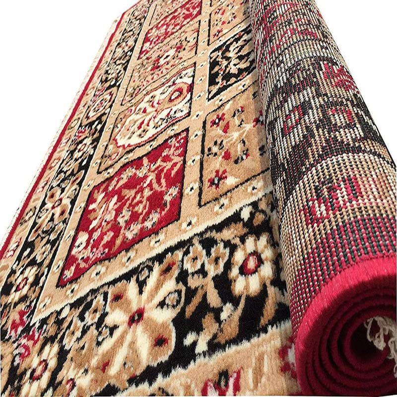 Image of Home Decore Acrylic Carpet for Your Living Room & Drawing Room Aywhere in Your Home (150x210 Red Colour)- 5x7 Feet
