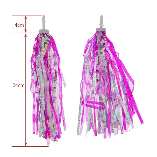 Miniatura 10 de Paquete de 2 manillares de bicicleta y scooter, empuñaduras de barra de mango de bicicleta, 2 tipos (rosa)