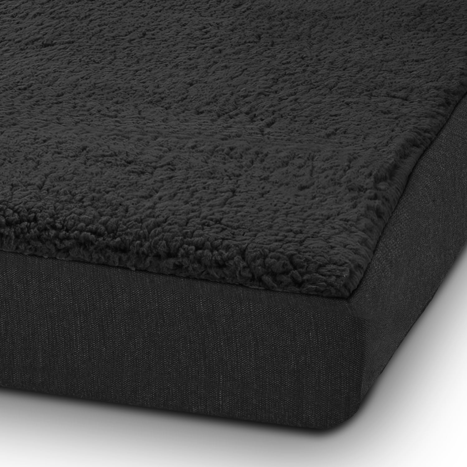 Petzzz Ortopedyczna poduszka dla psa, materac dla psa, legowisko dla psa, pianka z pamięcią kształtu, szara, poszewka nadająca się do prania (XL 120 x 85 x 10 cm)