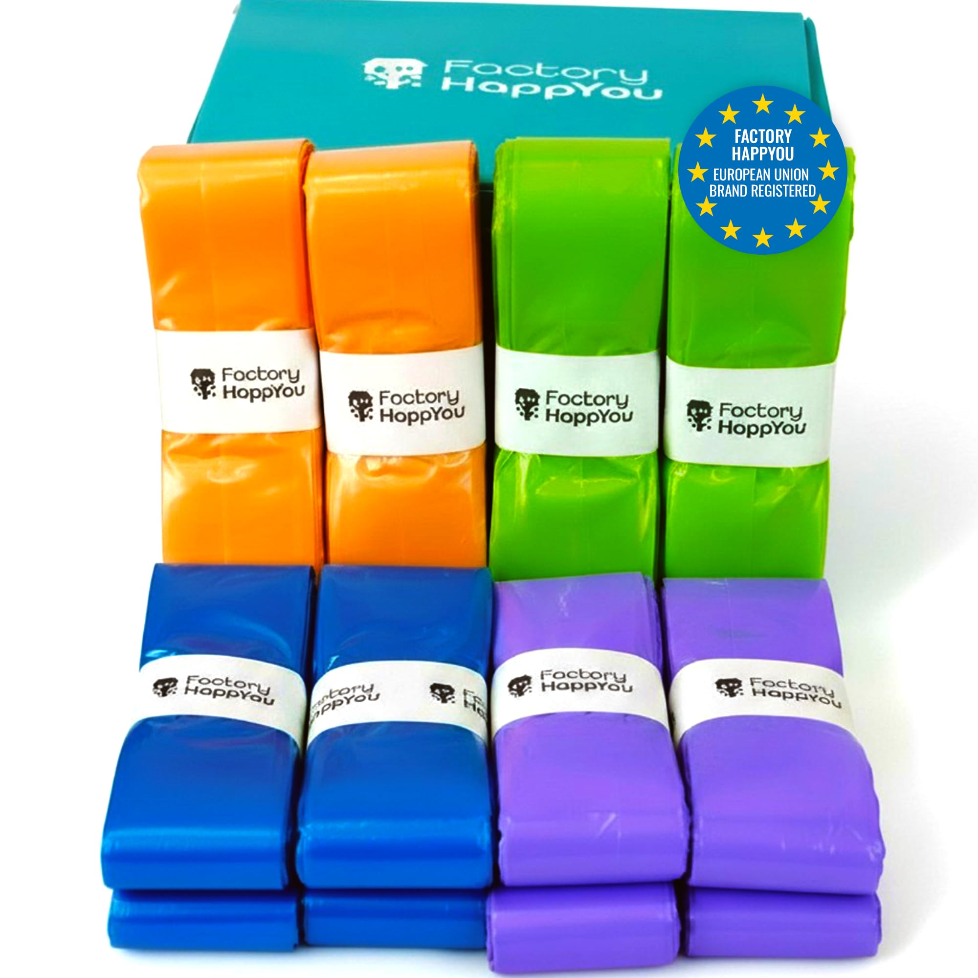 Factory HappyYou® – Pack XXL de 8 recharges poubelle couche bébé de 7,5 mètres compatibles avec poubelle à couche Tommee Tippee et Angelcare – Anti-odeur – Sans BPA – Recyclable