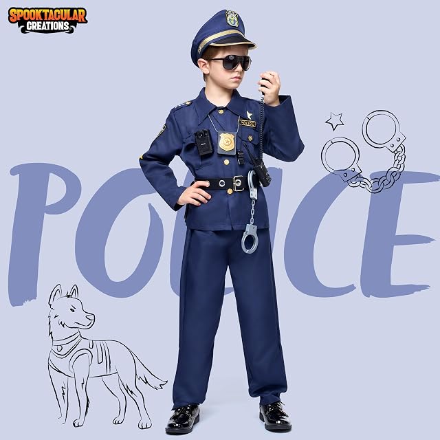 Foto 2 de 7 de JOYIN Toy Disfraz de Policía de Lujo y Juego de Rol para Niños Halloween Juego de Rol