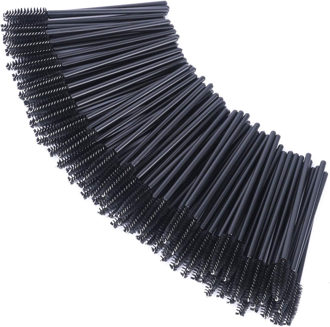 100 Pieces disposable mascara Applicator wands, Mini eyelash brush, Eyebrow spoolie Brush, Eye Lash Cosmetic Makeup Kit for Eyelash Extension