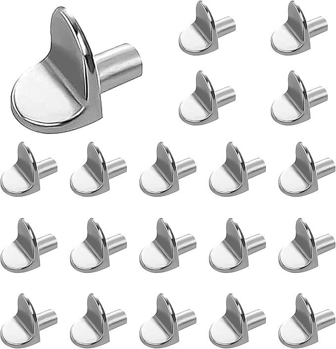 Shelf Support Pegs 20Pcs 5mm L Shape Metal Shelf Pegs for Kitchen