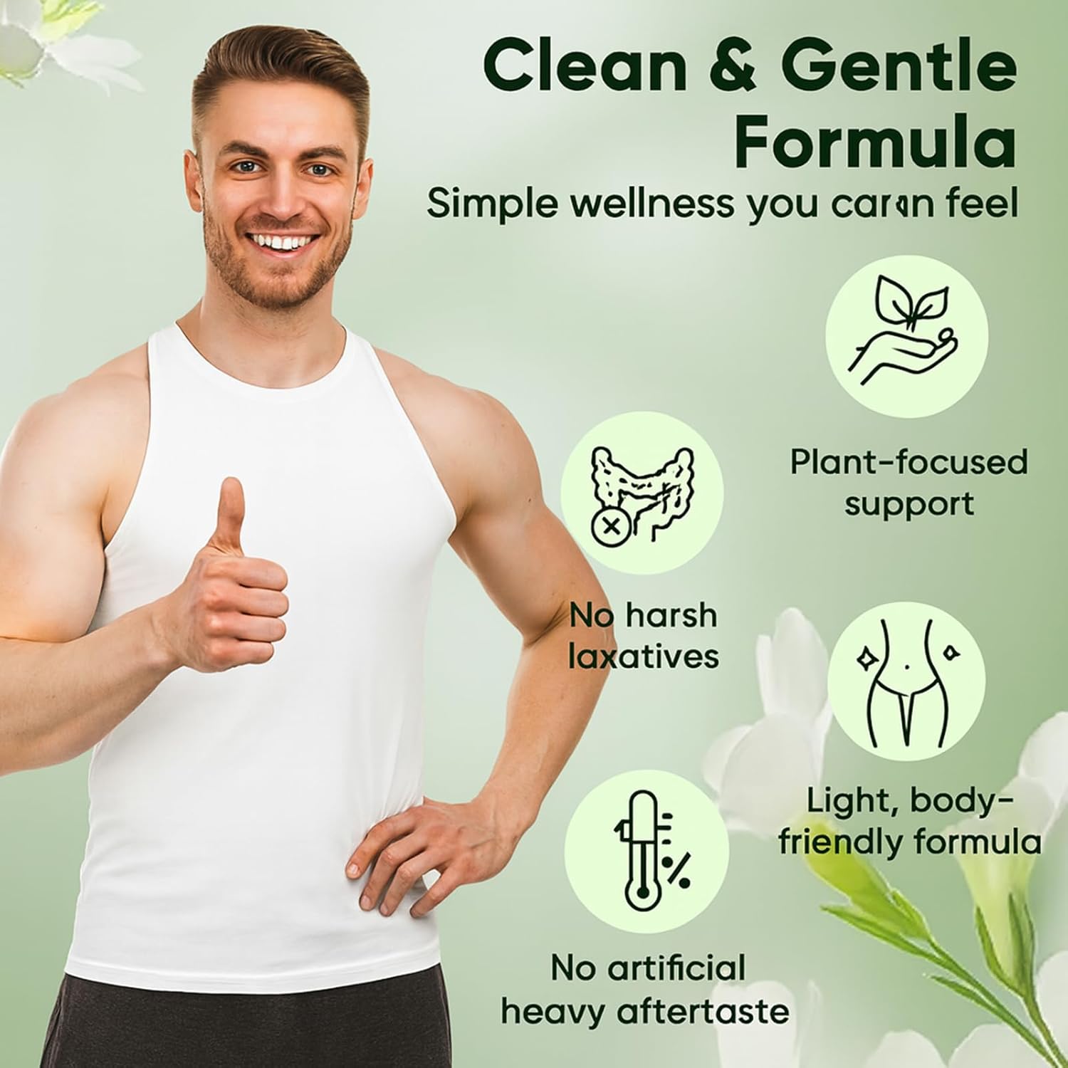 Debloat Powder Novairhealth, Daily Digestion & Debloating Support, Gut Balance & Water Retention Relief for Men & Women, Peach Mango Flavor, 200g / 7.05oz - Image 5