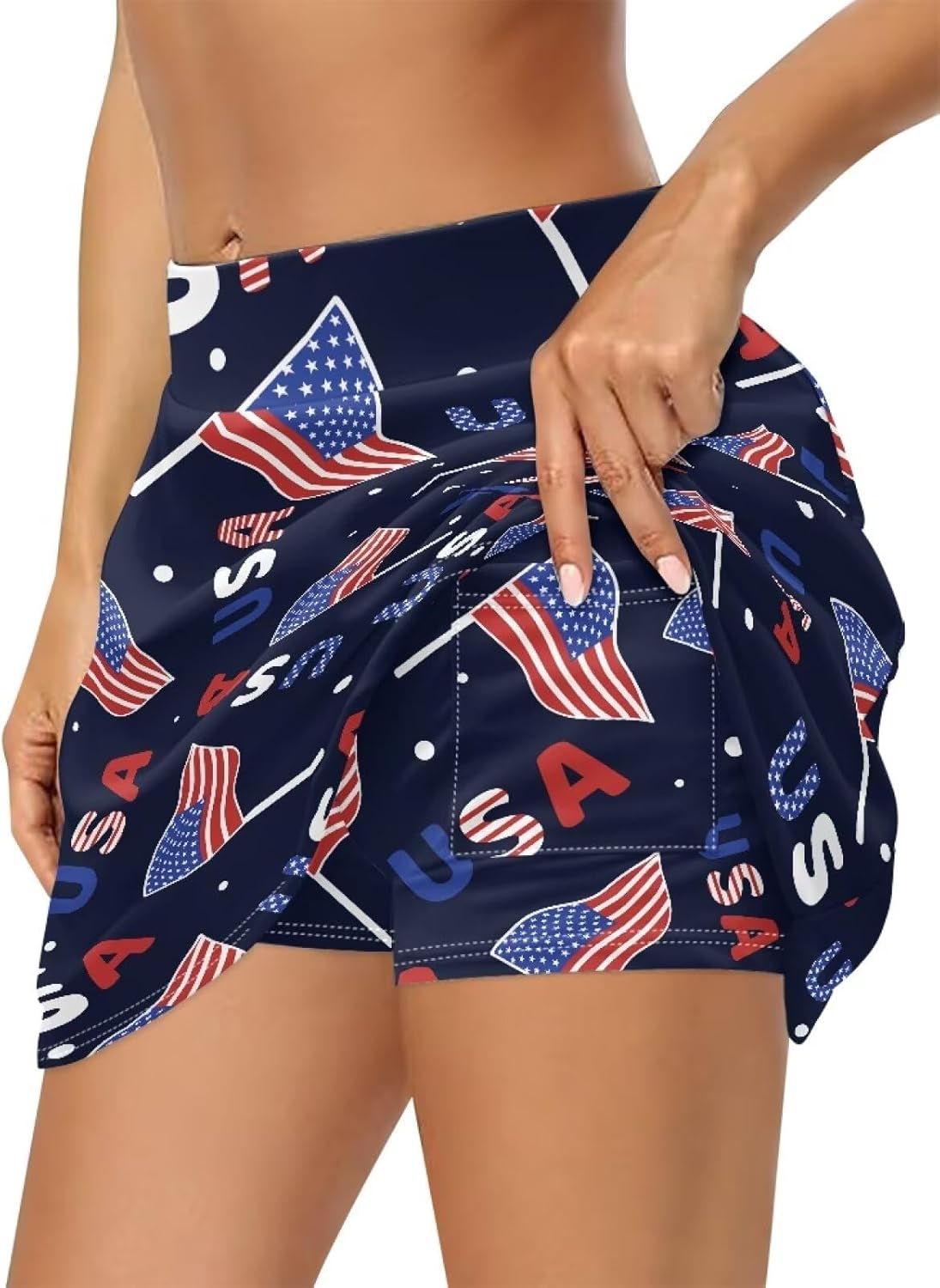 Tennis Skirts for Women Inner Shorts High Waisted with Pockets Elastic Breathable Sports Pickleball Skirt