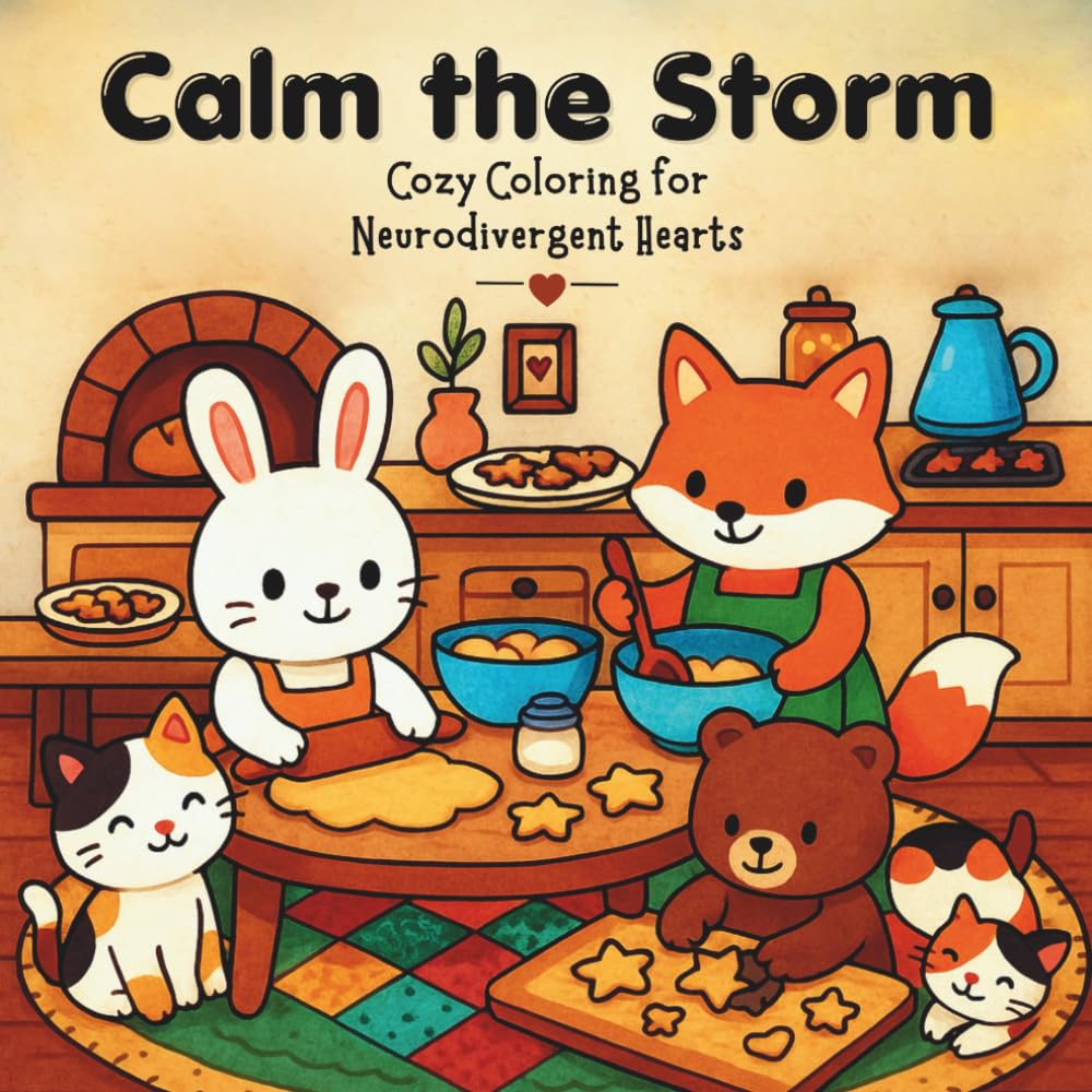 Calm the Storm: Cozy Coloring Book for Neurodivergent Adults and Teens with Autism, ADHD, or AuDHD