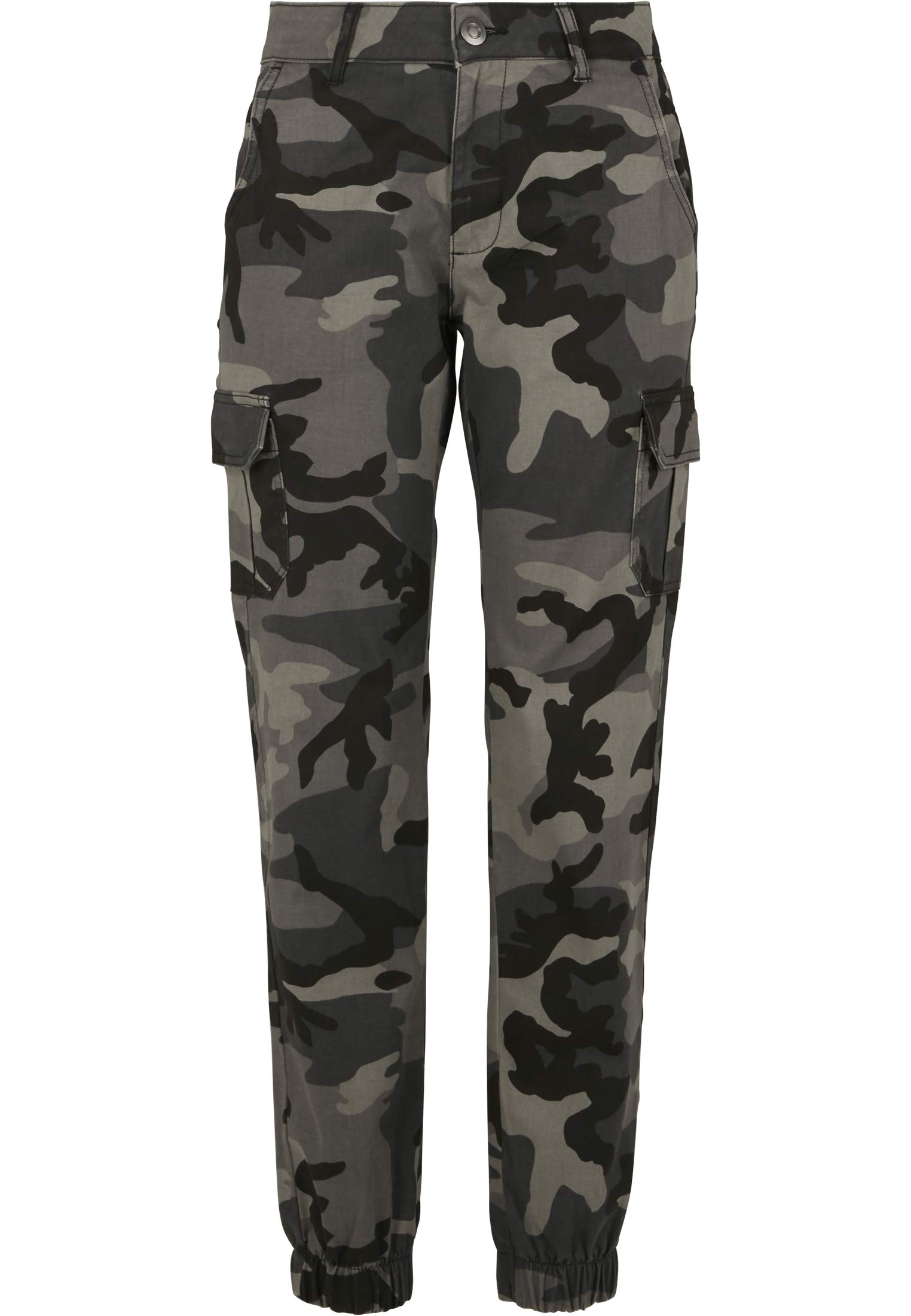 Urban Classics Women's Ladies High Waist Camo Cargo Pants Trouser