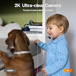 Tenda 2K Caméra de sécurité intérieure pour Baby Monitor, WiFi 6 Caméra pour la sécurité à domicile, 360° Pan/Tilt, 2-Way Audio, détection de mouvements, vision nocturne, nuage & SD Stockage des cartes (CP3-V3.0)