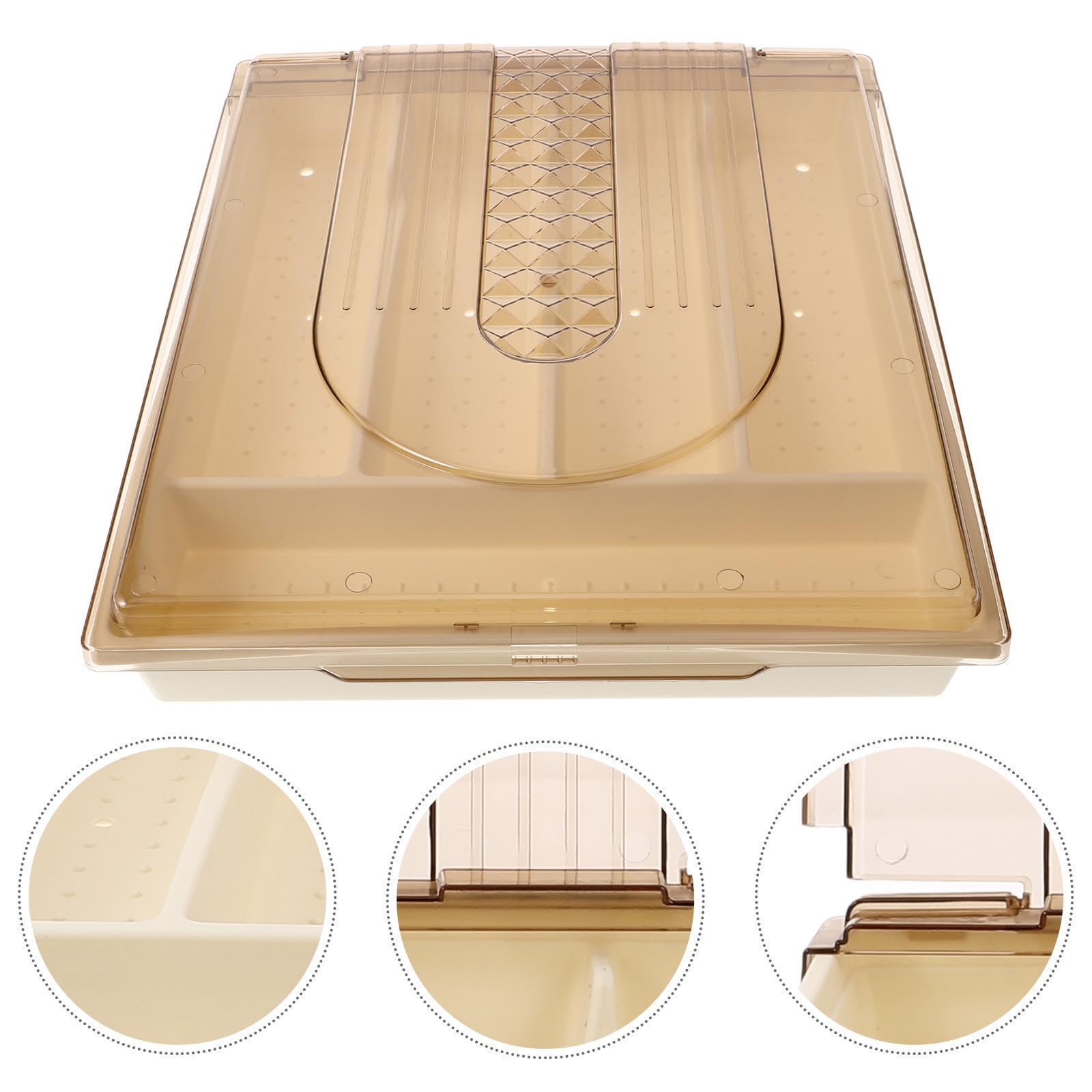 SHINEOFI Organizador de Cubiertos para Cajón de Cocina con Gran Capacidad, Diseño de Rejilla, Material PP y Pet, Resistente y Sencillo para Almacenar Utensilios