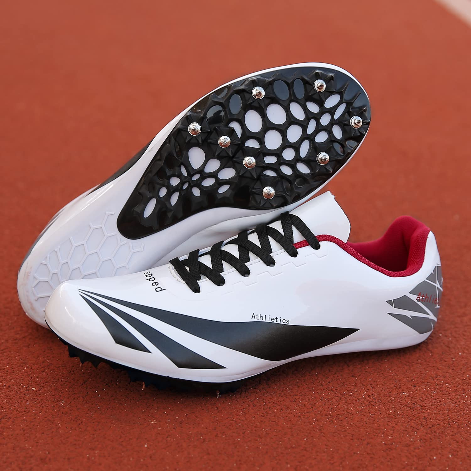 Zapatillas de Atletismo con Pinchos para Correr, Ligeras con Cordones automáticos para Hombre y Mujer