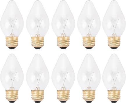 OCS Parts 10-Pack Hatco 02.30.043.00 Light Bulbs for Heat Warmers | 60W E25 Torpedo Shape PFTE Coated High Temp Shatter Resistant Specialty Consumer Lamps