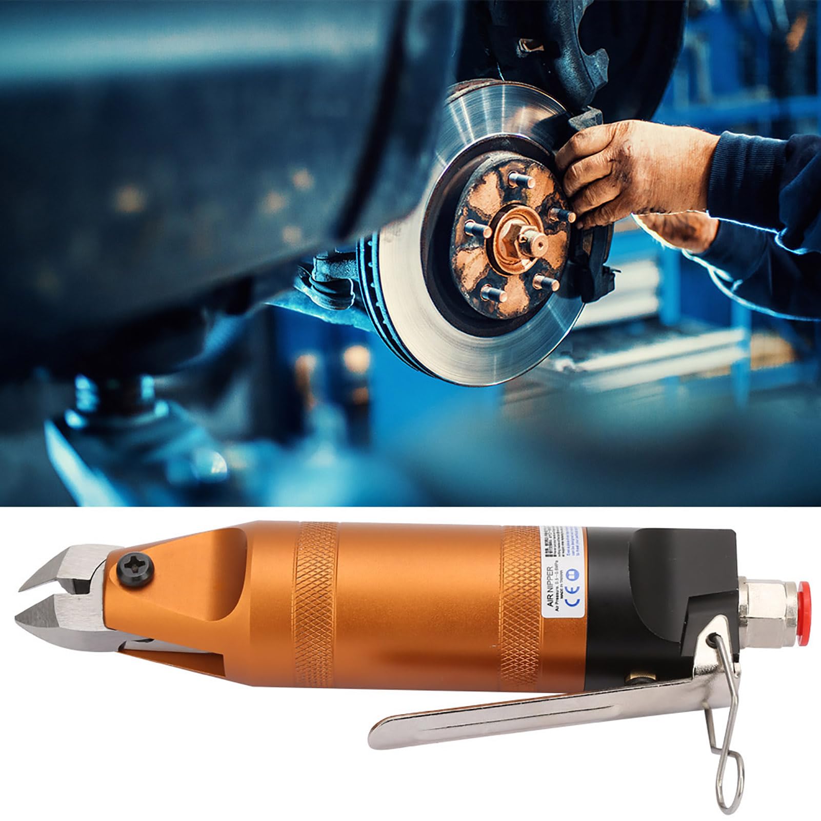 aqxreight Tijeras Neumáticas Profesionales HS10, Herramienta de Corte de Materiales y Plásticos de Alta Resistencia para Uso Industrial, Electricistas y Reparación de Automóviles con Cuchillas