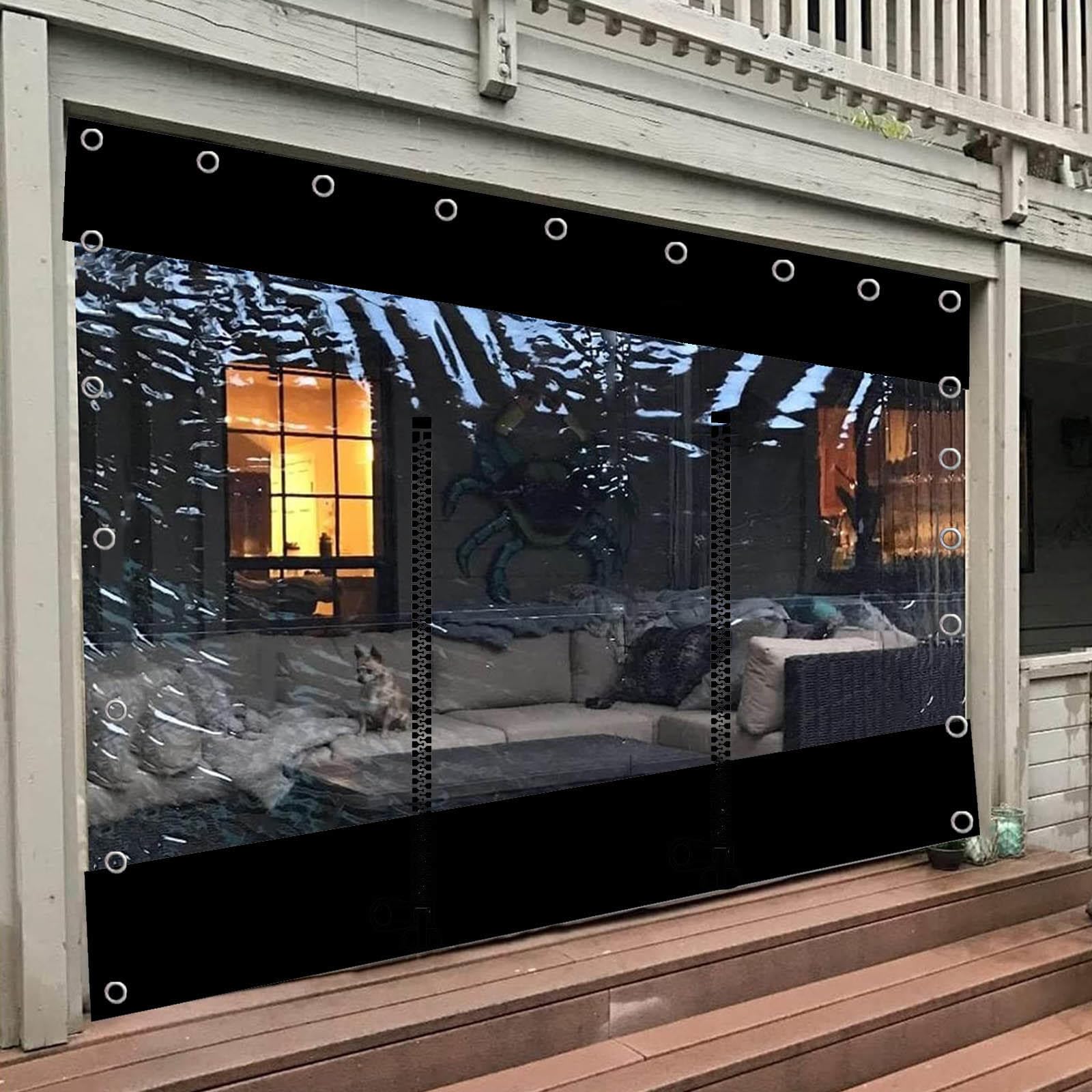 Rideaux en bâche transparente pour pergola de jardin et protection terrasse