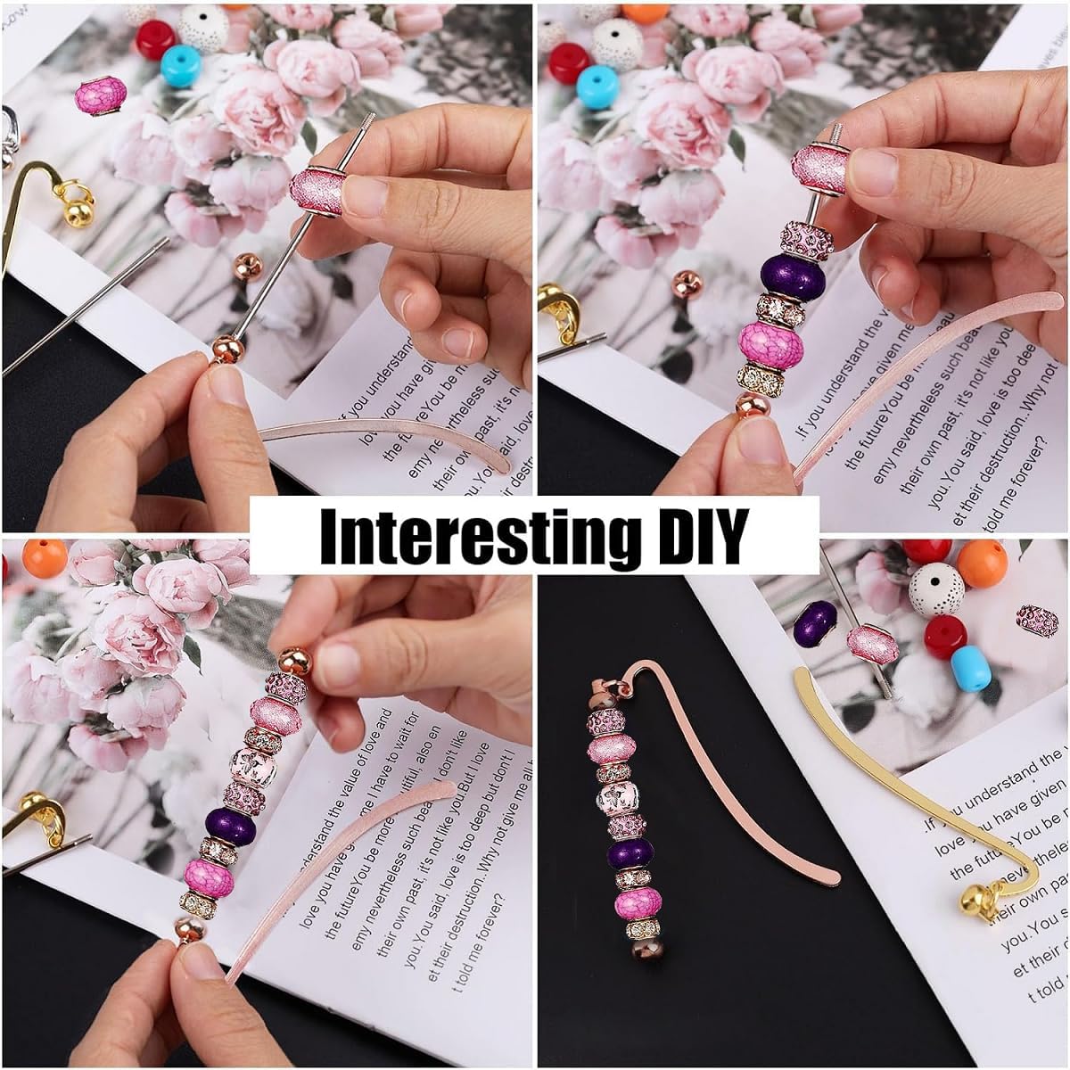 6Pcs Beadable Bookmarks DIY Metal Blank Beaded Bar, Beading Bookmark Bars Bulk for Beads for Book Lovers Student Teacher Office Supplies Craft Jewelry Pendant Charm Gift Birthday Present Silver - Image 4