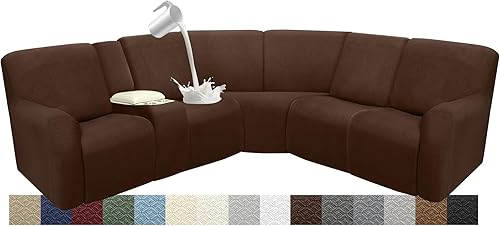 Miniatura 39 de Fundas de sofá reclinable impermeable para sección seccionales Fundas lavables para sofá en forma de L para sofás reclinables Fundas elásticas para