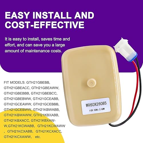 Miniatura 6 de WR60X26085 Motor del ventilador del evaporador del refrigerador apto para refrigerador eléctrico general WR60X20324 WR60X10244 WR60X10279 4396413