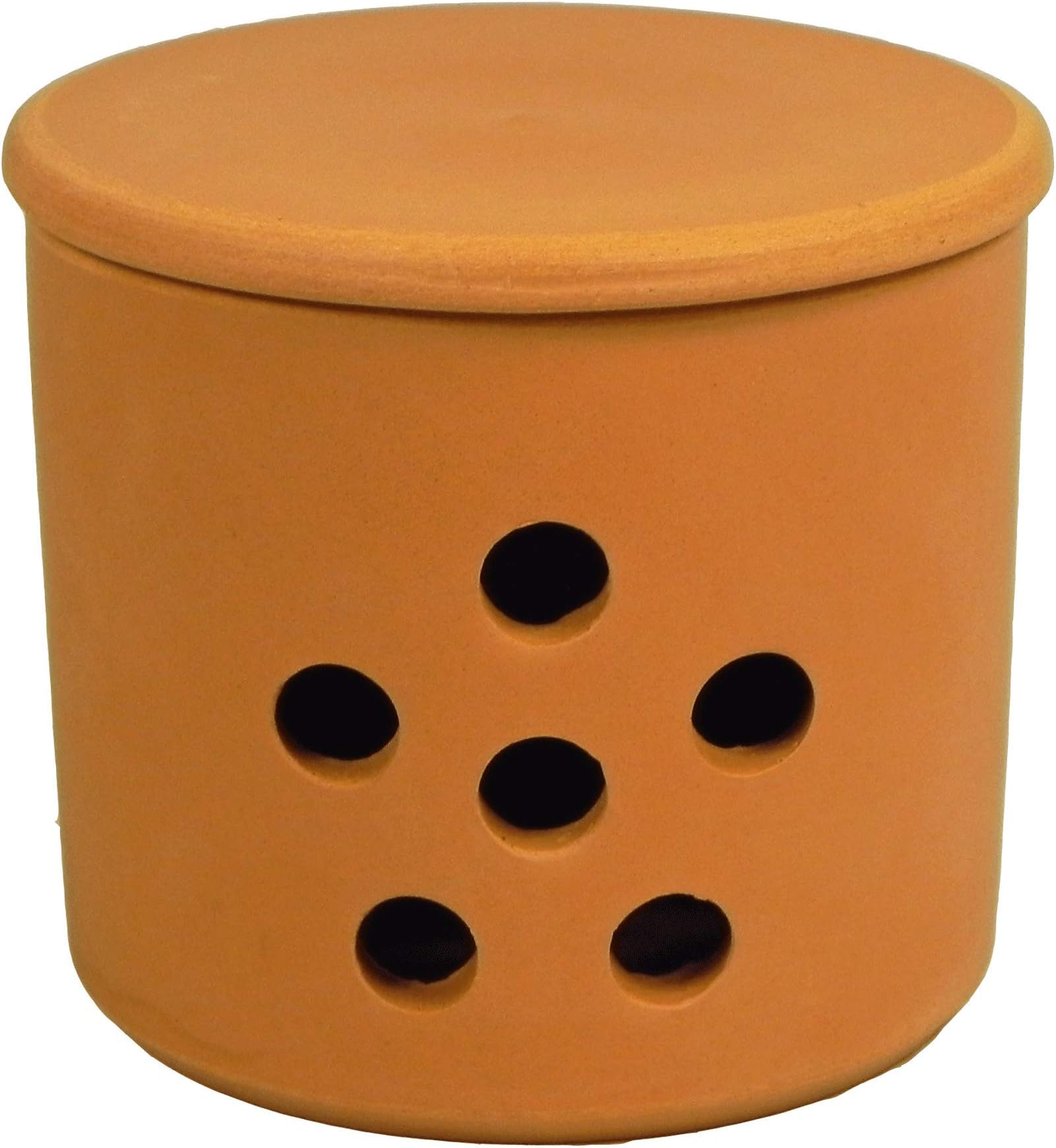 Henry Watson - Garlic Keeper - Terracotta - Made In England - 4.25 inches x 4 inches - The Suffolk Canister Collection.