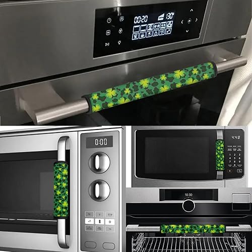 Vista 26 de 6 fundas lavables para manijas de puerta de refrigerador, protector antideslizante para nevera, horno, lavavajillas, mantener alejadas de huellas