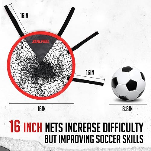 Miniatura 3 de Objetivo de portería de fútbol para 2 piezas, 16 pulgadas de contenedores superiores de fútbol para entrenamiento de precisión de tiro en esquina,