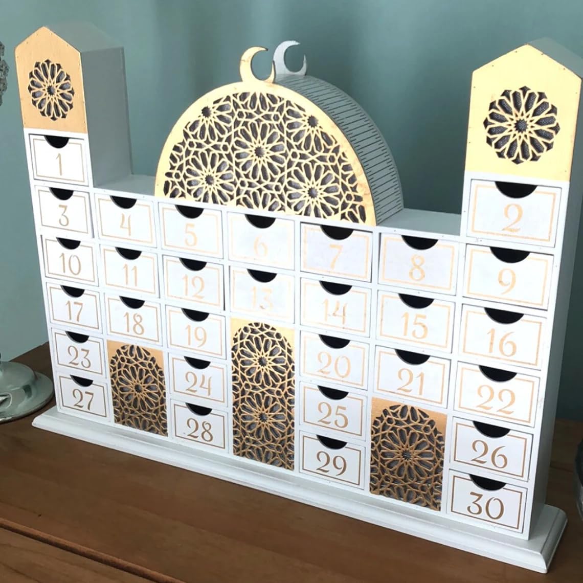 Calendario de mezquita de Ramadán y chocolates crema (30 unidades)
