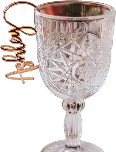 Custom Personalized Birthday Wedding Drink Charm, Wedding Glass Charms, Cocktail Names, Champagne Tags, Place Setting, Glass Name Tags