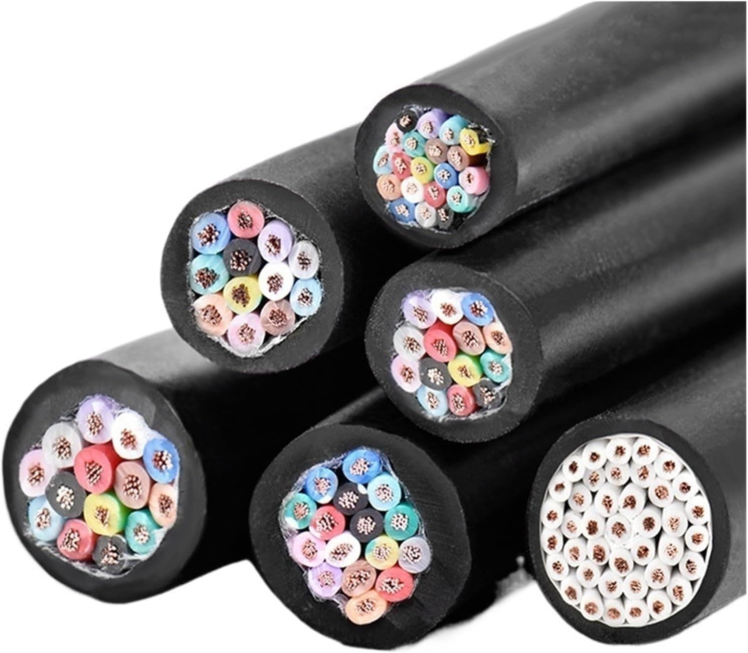 1pcs 5m 14-40 Core PVC Flexible Control Cable Multi-AWG (15-22) Pure Copper Signal Wire(20 AWG,30 cores)