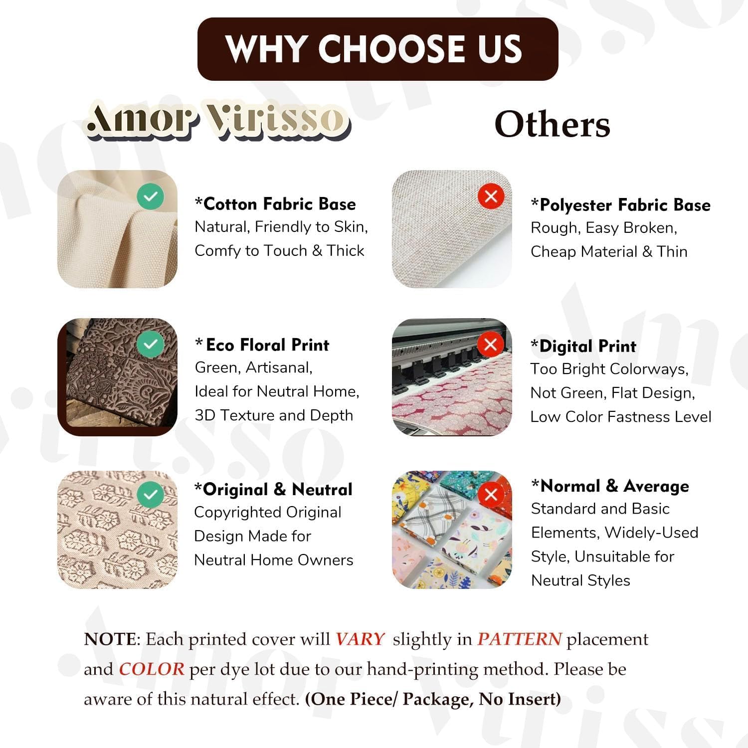 Amor Virisso Floral Pillow Covers 20x20 Farmhouse Neutral Decorative Pillow Covers for Couch Accent Sofa Pillows 1PC, Cloud Cream - Image 4