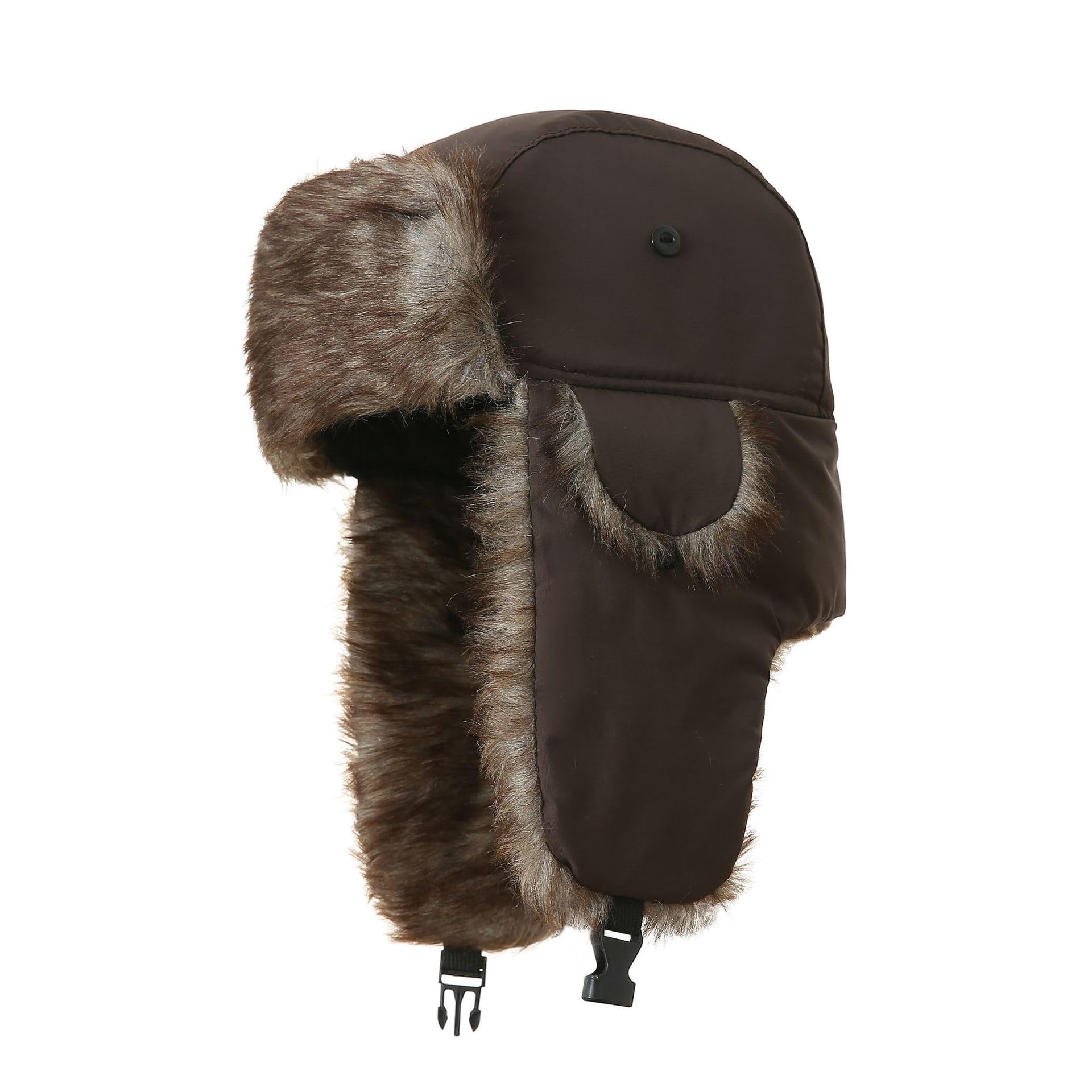 Gorro de invierno a prueba viento, cálido, con correa for la barbilla, orejeras piel sintética, for esquiar, for hombre y mujer
