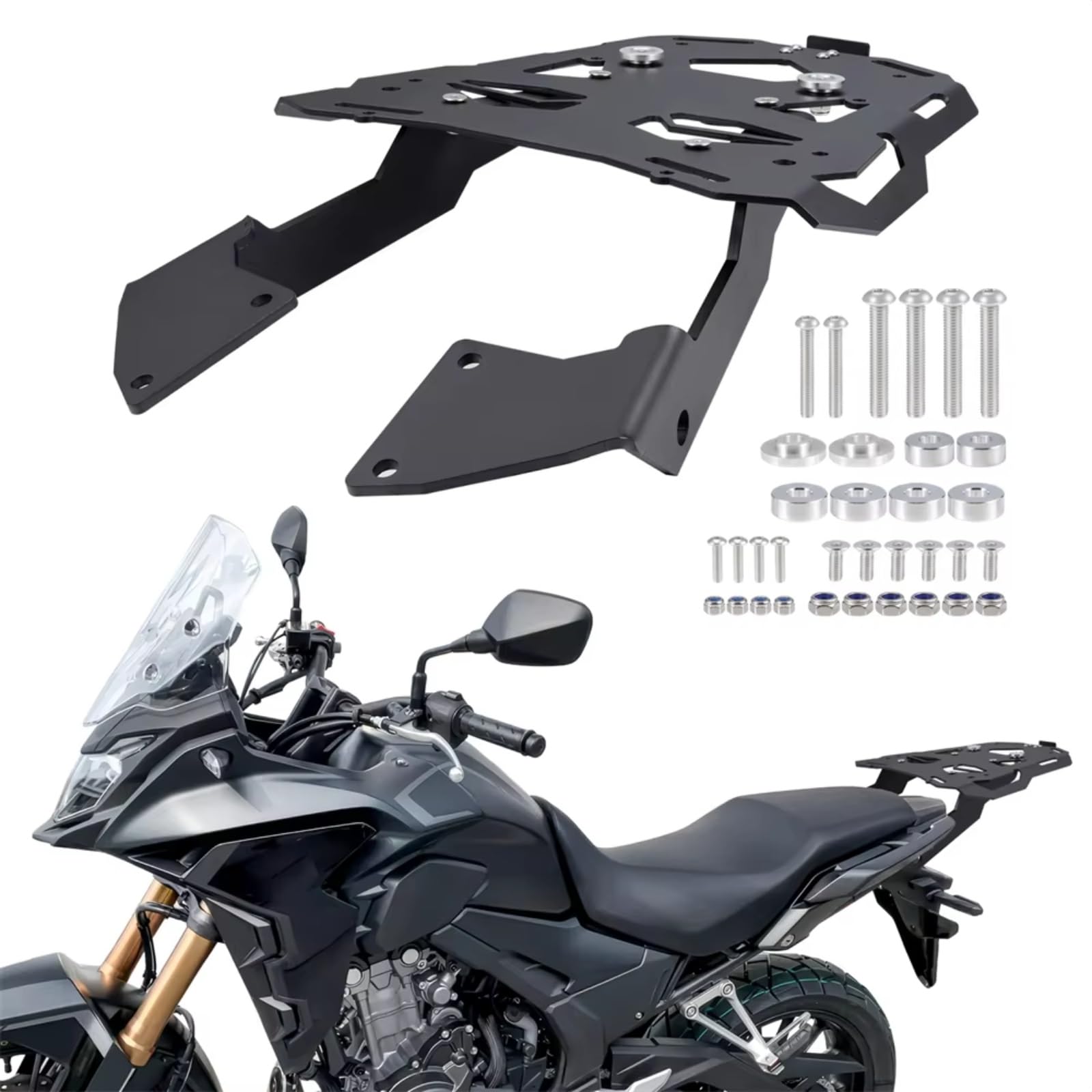 Compatible Con CB400X 2021 2022 2023 Para CB500R 2013 2014 2015 Para CB500F 2013 2014 2015 2016 2017 2018 Portaequipajes Trasero Para Motocicleta Soporte Baúl Moto