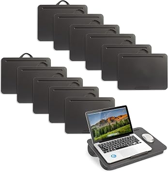LAPGEAR The Original Lap Desk Charcoal, 12-Pack, Fits 17" Laptops