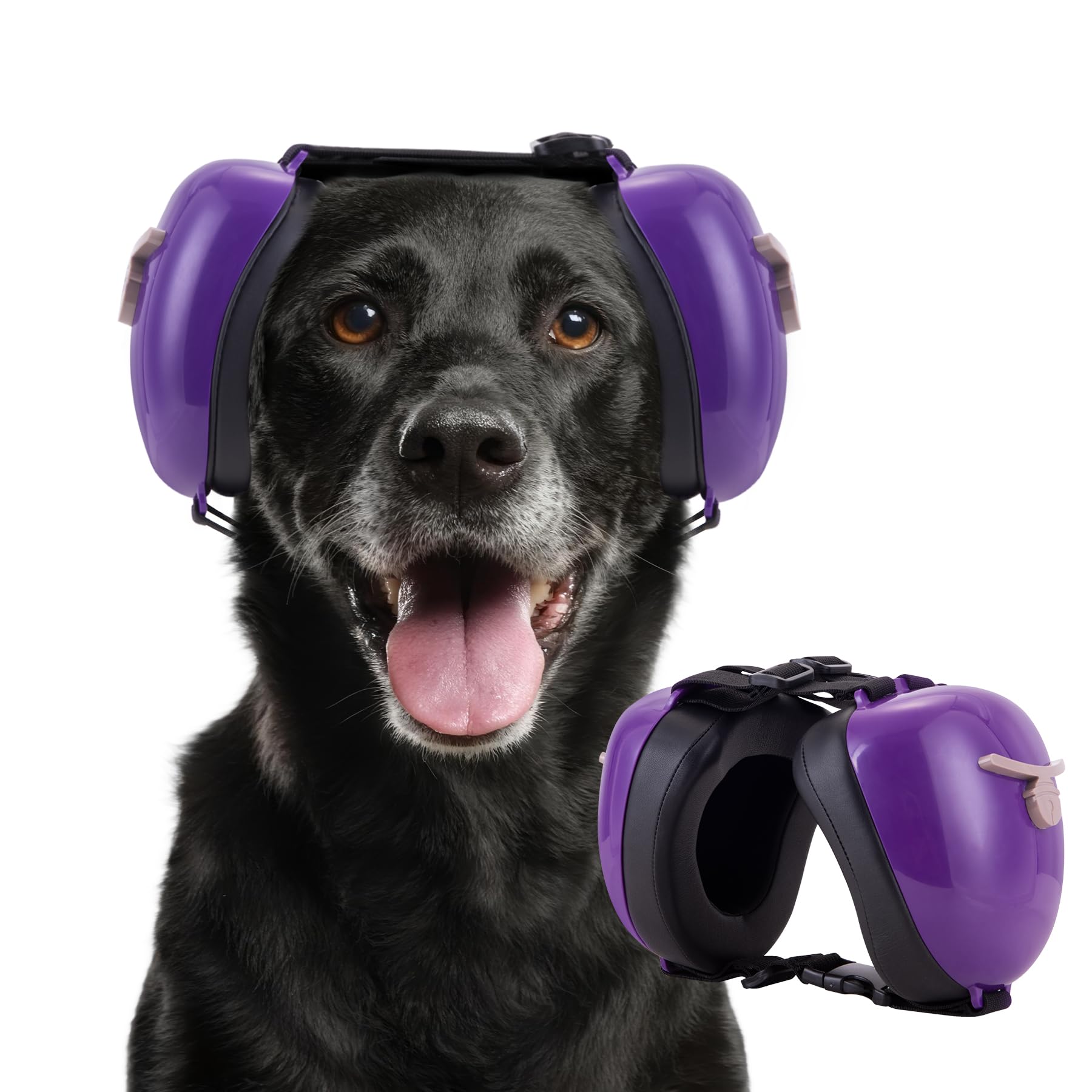 New Dog Ear Muffs for Noise Protection - 30dB NRR Dog Headphones, Noise Cancelling Hearing Protection Against Thunder/Fireworks/Vacuums, Upgraded